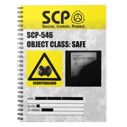 SCP - 546 "A Notitieboek" Notitieboek (Voorkant)