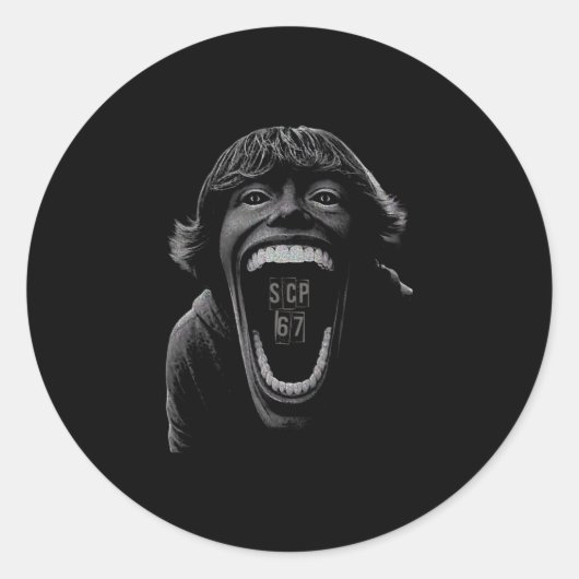 Scp 67 Six Seven 6 7 Meme Ontwerp 6 7 1 Ronde Sticker (Voorkant)