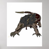 SCP-682 Cartoon - SCP Foundation Poster (Voorkant)