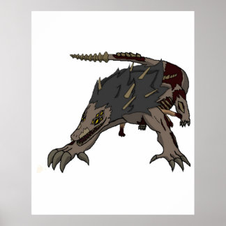 SCP-682 Cartoon - SCP Foundation Poster