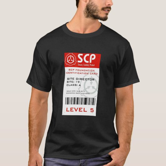 SCP Foundation Class A Directors Kaart T-shirt (Voorkant)