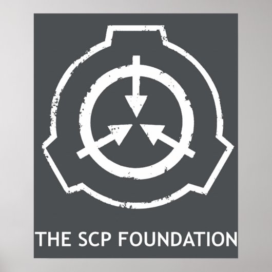 SCP het witte Veilige logo van de Stichting bevat  Poster (Voorkant)