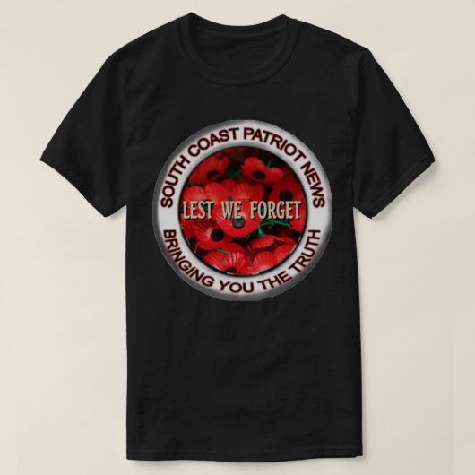 SCPN Lest We Forget 2 T-shirt (Design voorkant)