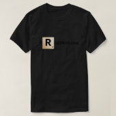 Scrabble R-programmering T-shirt (Design voorkant)
