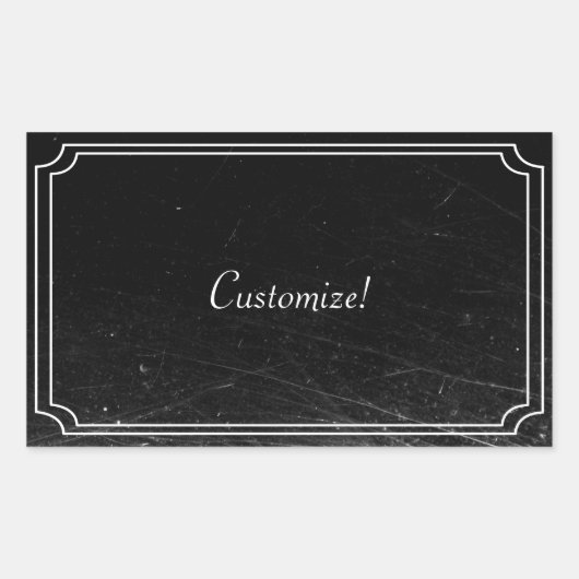 Scraching Silent Film Title Rechthoekige Sticker (Voorkant)