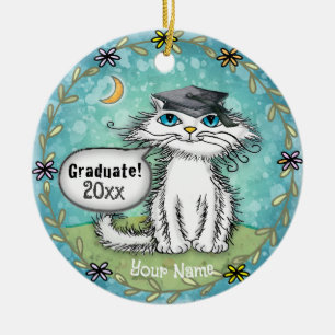Scraggles Cat afstuderen ornament