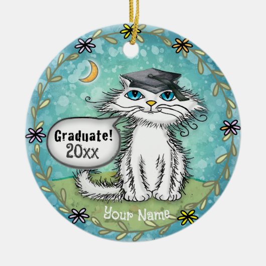 Scraggles Cat afstuderen ornament (Voorkant)