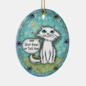 Scraggles Cat Keramisch Ornament (Rechts)