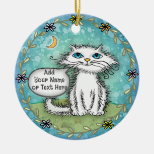 Scraggles Cat Keramisch Ornament