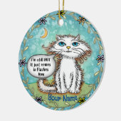 Scraggles Kat Hete Opvlamingen Keramisch Ornament (Links)
