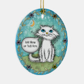 Scraggles Kat Keramisch Ornament (Rechts)