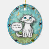 Scraggles Kat Keramisch Ornament (Links)