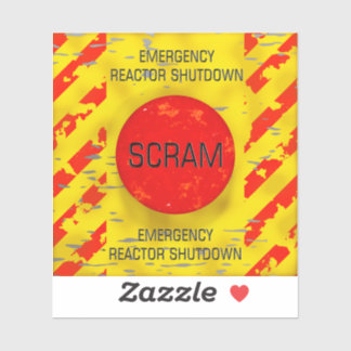 SCRAM-besturing, noodstop kernreactor Sticker