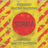SCRAM-besturing, noodstop kernreactor Sticker (Voorkant)