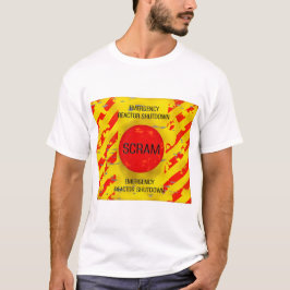 SCRAM-besturing, noodstop kernreactor T-shirt