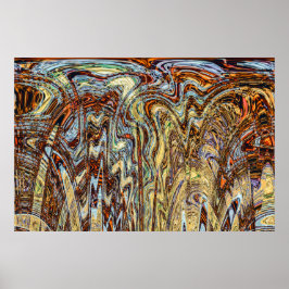 Scramble - Digitaal Abstract Expressionisme Poster