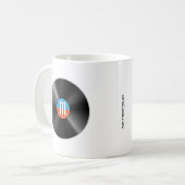 Scramble Golf Papa Retro Vinyl Monogram Naam Koffiemok (Voorkant links)