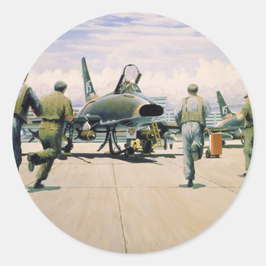 Scramble in Phan Rang door William S. Phillips Ronde Sticker (Voorkant)