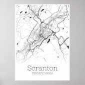 Scranton Map - Pennsylvania - City Map Poster (Voorkant)