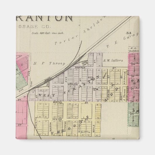 Scranton, Osage County, Kansas Magneet (Voorkant)