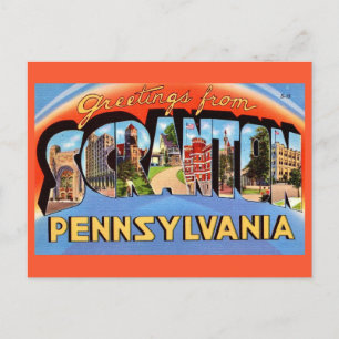 Scranton PA Antieke Wenskaart Briefkaart