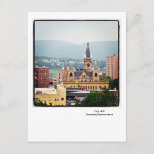 Scranton PA Briefkaart-City Hall-Endless Mountains Briefkaart
