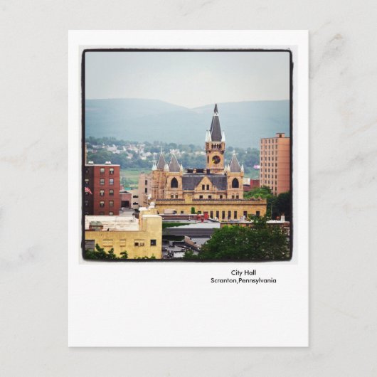 Scranton PA Briefkaart-City Hall-Endless Mountains Briefkaart (Voorkant)