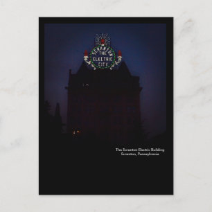 Scranton PA Briefkaart-Electric City Sign Briefkaart