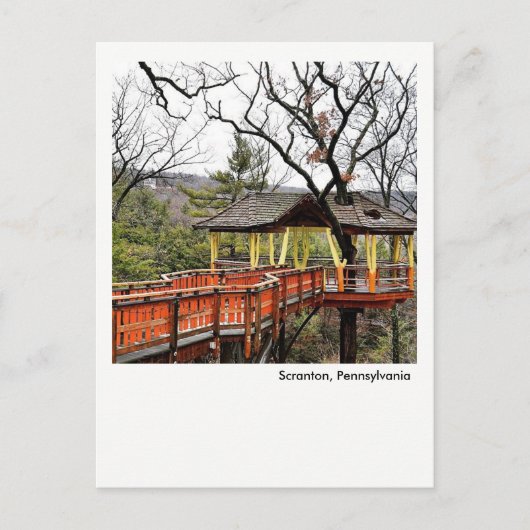 Scranton PA Briefkaart-Nay Aug Park Tree House Briefkaart (Voorkant)