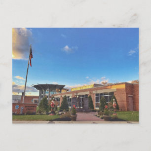 Scranton PA Briefkaart-Police Dept. Holiday Uitzic Feestdagenkaart