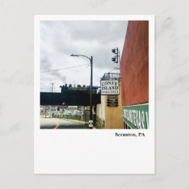 Scranton PA Briefkaart-stoommachine boven Cedar Av Briefkaart