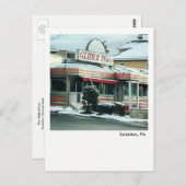 Scranton PA Briefkaart-The Glider Diner Briefkaart (Voorkant / Achterkant)