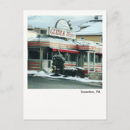 Scranton PA Briefkaart-The Glider Diner Briefkaart