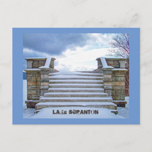 Scranton PA-Lake Scranton Post Kaart-Lookout Briefkaart (Voorkant)