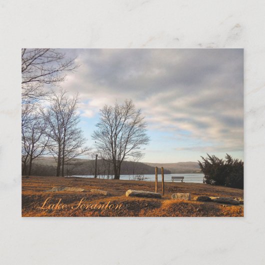 Scranton PA Lake Scranton Post Kaart Warm licht (Voorkant)