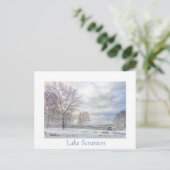 Scranton PA-Lake Scranton Post Kaart-Winter Blues Briefkaart (Staand voorkant)
