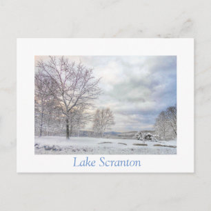 Scranton PA-Lake Scranton Post Kaart-Winter Blues Briefkaart