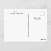 Scranton PA Lake Scranton Post Kaart Winterbank (Achterkant)