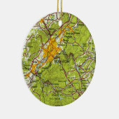 Scranton PA  map Keramisch Ornament (Rechts)