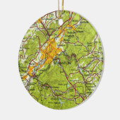 Scranton PA  map Keramisch Ornament (Links)