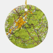 Scranton PA  map Keramisch Ornament (Achterkant)