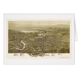 Scranton, PA Panorama Map - 1890