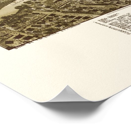 Scranton, PA Panorama Map - 1890 Poster (Hoek)