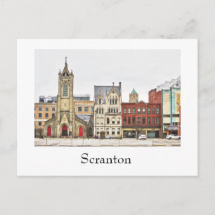 Scranton, PA Post Kaart-Wyoming AVE Architecture Briefkaart