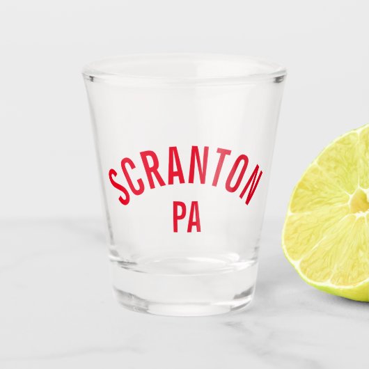Scranton, PA Shot Glas (Voorkant)