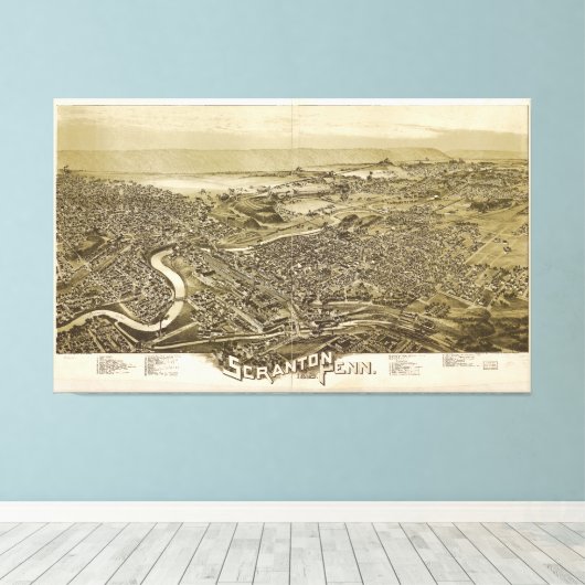 Scranton, Pennsylvania (1890) Canvas Afdruk (Insitu (Houten vloer))