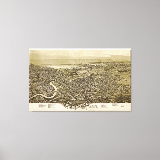 Scranton, Pennsylvania (1890) Canvas Afdruk (Voorkant)