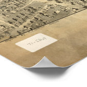 Scranton Pennsylvania 1892 Antiek Panorama Poster (Hoek)