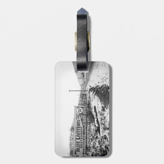 SCRANTON PENNSYLVANIA BLUE LANTERN RESTAURANT BAGAGELABEL (Achterkant verticaal)