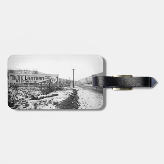 SCRANTON PENNSYLVANIA BLUE LANTERN RESTAURANT BAGAGELABEL (Achterkant horizontaal)